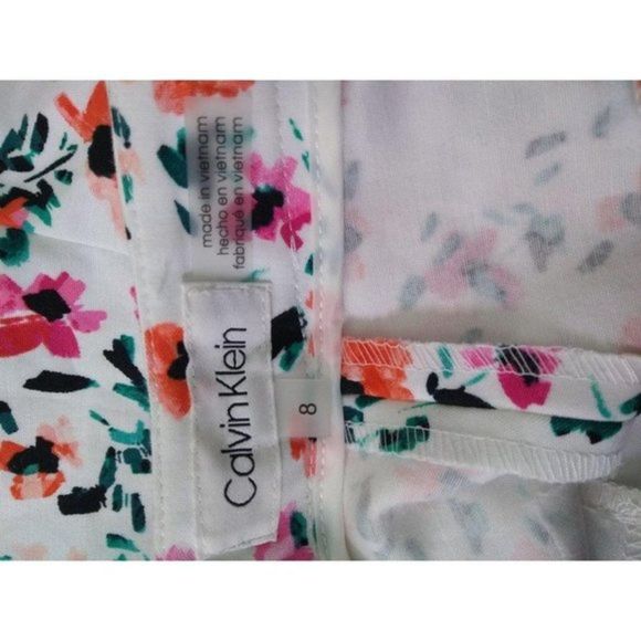 Calvin Klein Pants Floral Printed Side Pockets 8 - Picture 8 of 9